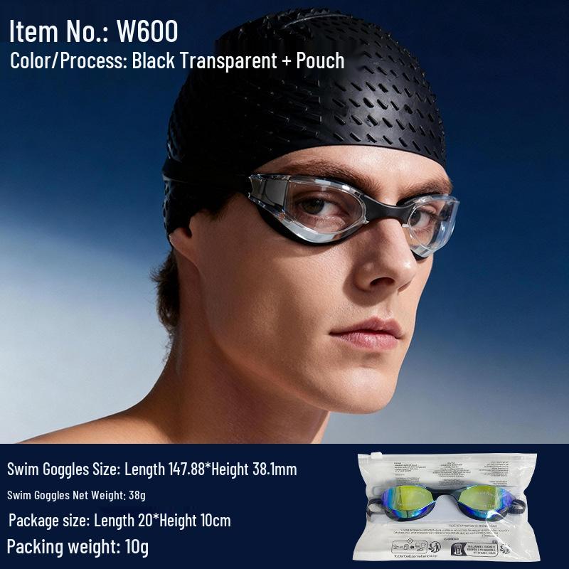 High-Definition Anti-Fog Racing Swimming Goggles - Waterproof, Professional, Unisex.