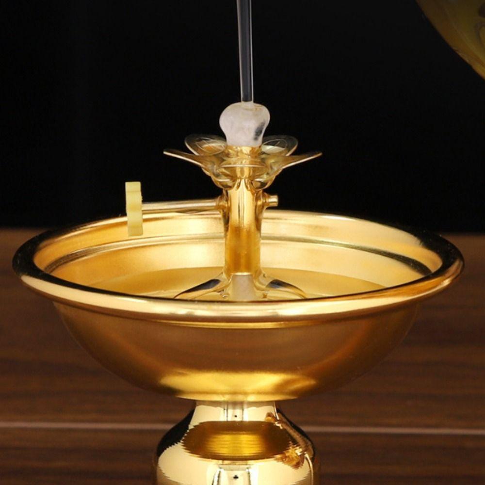 Anti-slip Butter Lamp Holder Adjustable Oil Dish Ornaments Zinc Zinc Alloy Oil Lamp  Lamp Decor