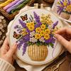 DIY Embroidery Kit Colorful Needlework Craft Animal Embroidery Flower Sewing Kits  Beginners