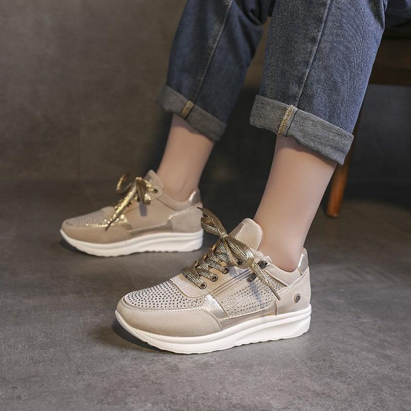 Women's Shoes New Single Shoes Single Shoes Women's New British Heightening Sports Shoes Women's Shoes Wedge Heel Strap Running