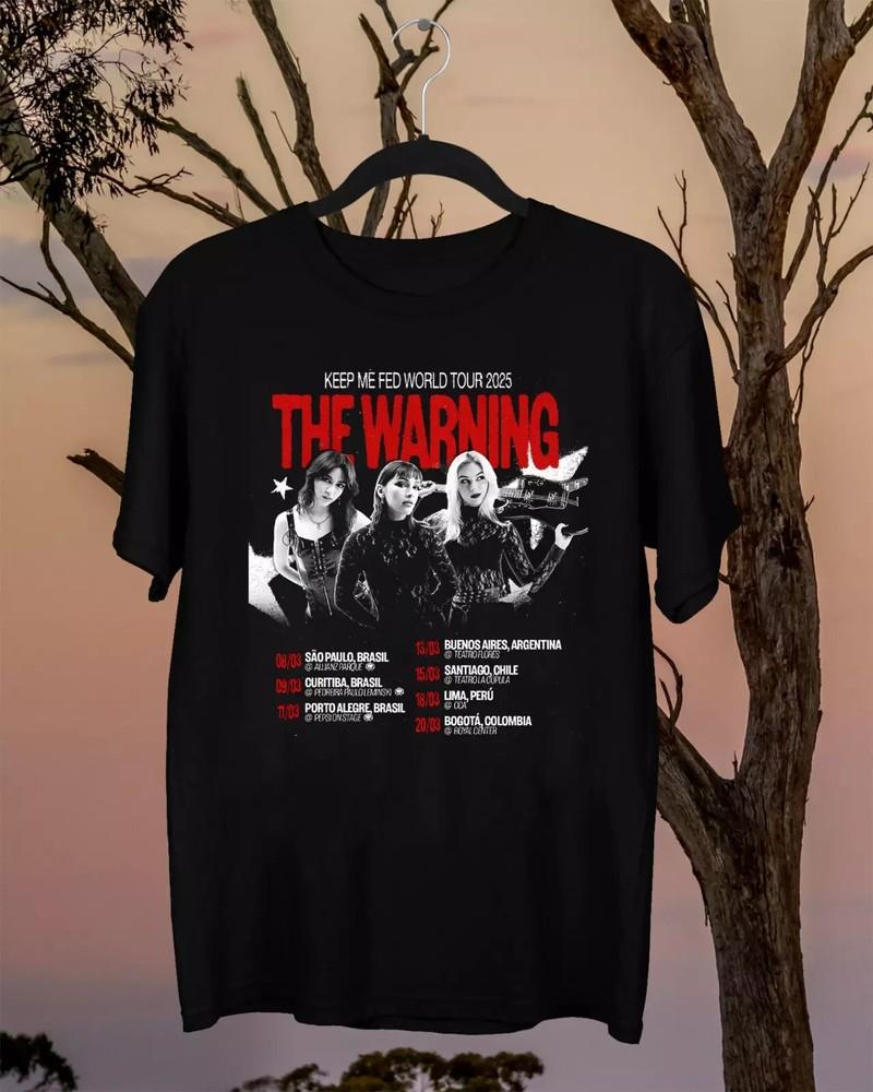 the warning rock band T Shirt black Cotton unisex Size S5XL Unisex T-Shirt M