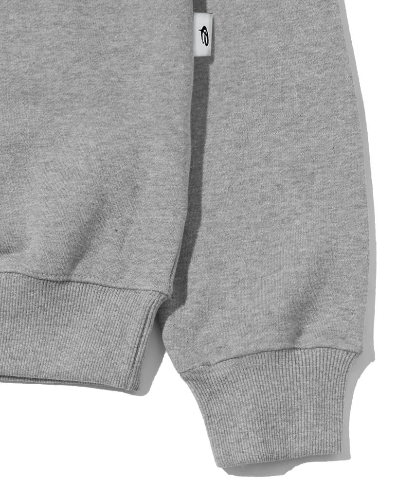 Pages Is Ii Basic Two-Way Zip-Up Hoodie Gray