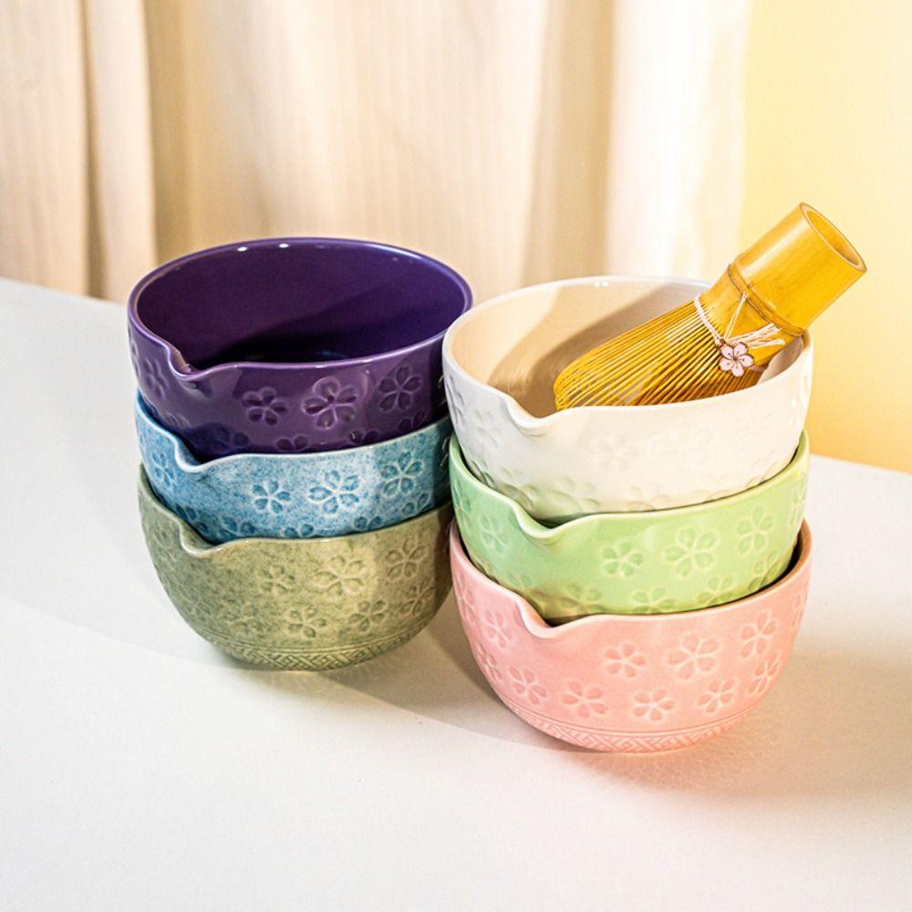 High Quality Ceramic Matcha Bowl Japanese Matcha Large Capacity Matcha Holder Matcha Brewing Cup Gifts
