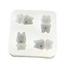 4 Peças Molde de Silicone de Grau Alimentício para Fabricante DIY de Pingentes e Chaveiros Fofo Donut Cachorro Chinelo Decoração de Bolo Molde de Cera de Geléia de Fácil Liberação