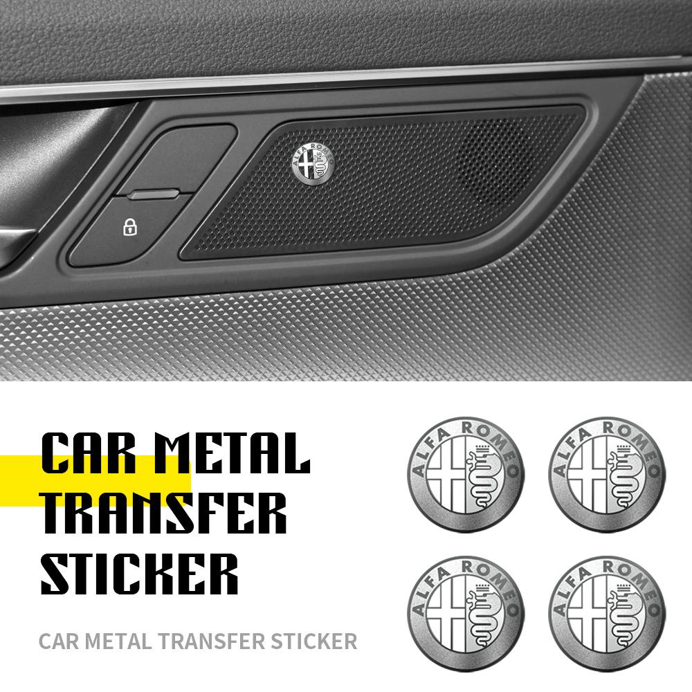 5/10/20pcs Car Interior Dekoration Stickers Car Emblem Decals For Alfa Romeo 159 Mito Giulia Stelvio Giulietta Auto Accessories zw5