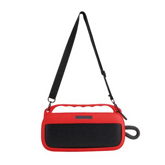 Silikon-Lautsprecherhülle für SoundLink Plus 7 Wasserdichter Bluetooth-kompatibler Lautsprecherbezug mit Schultergurt Karabiner Schutzhülle Tragetasche