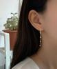 Alleun Silver 925 Cubic Drop Asymmetrical Earrings