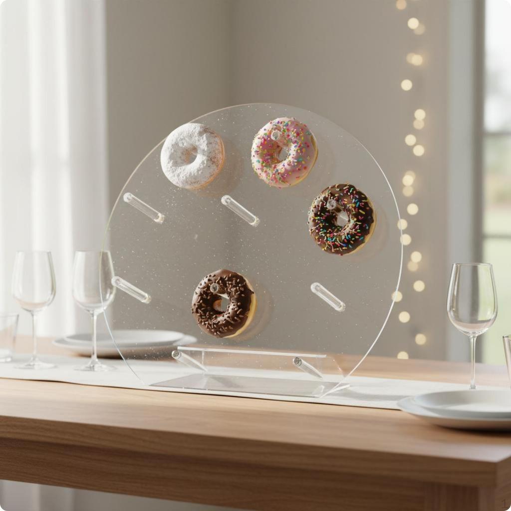 Clear Acrylic Donut Stand Wedding Decor Buffet Presentation for Birthday Party