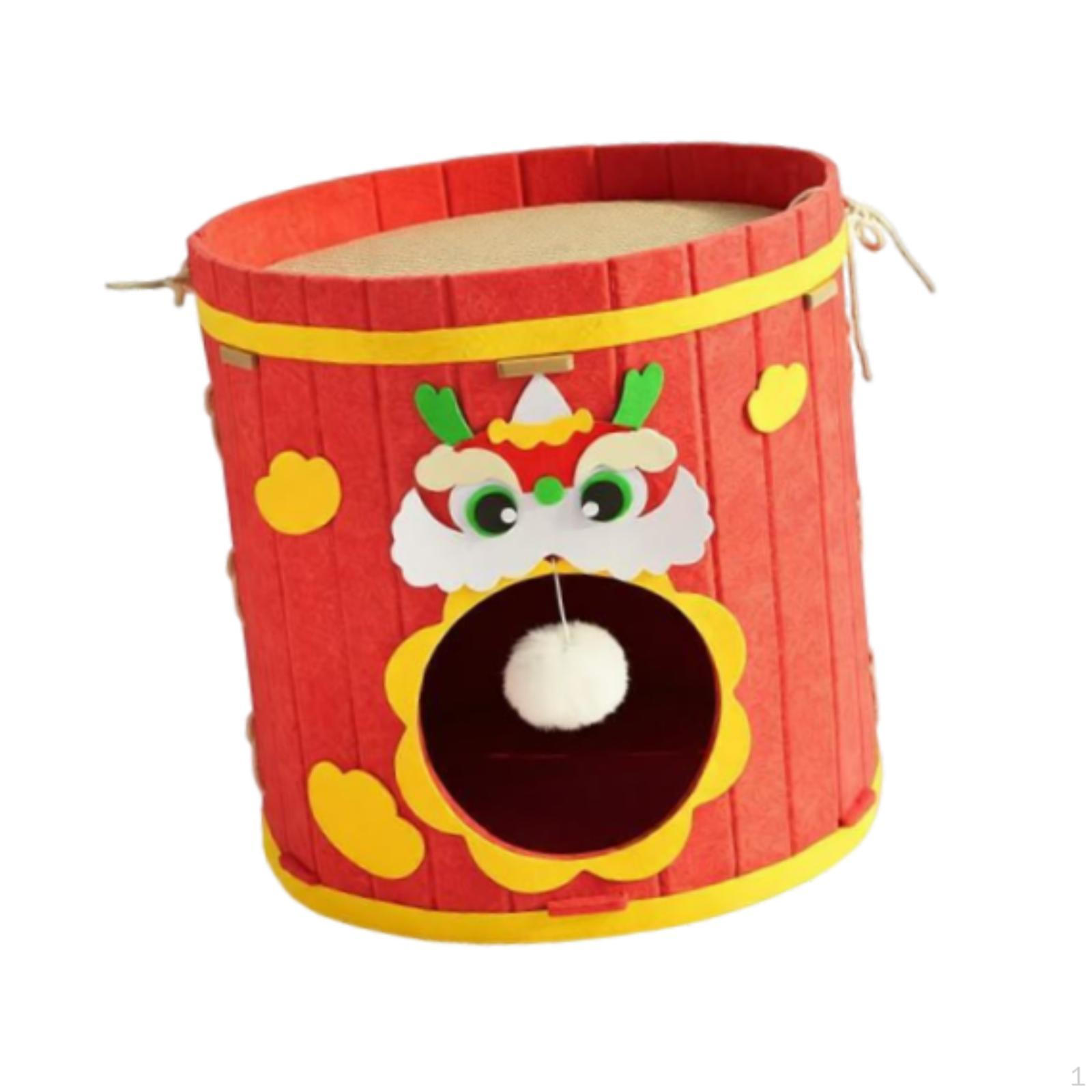 

Cat House for Indoor Cats, Bed Cave Soft Funny Scratch Resistant Cozy Sturdy Hideaway Warm Pet Nest
