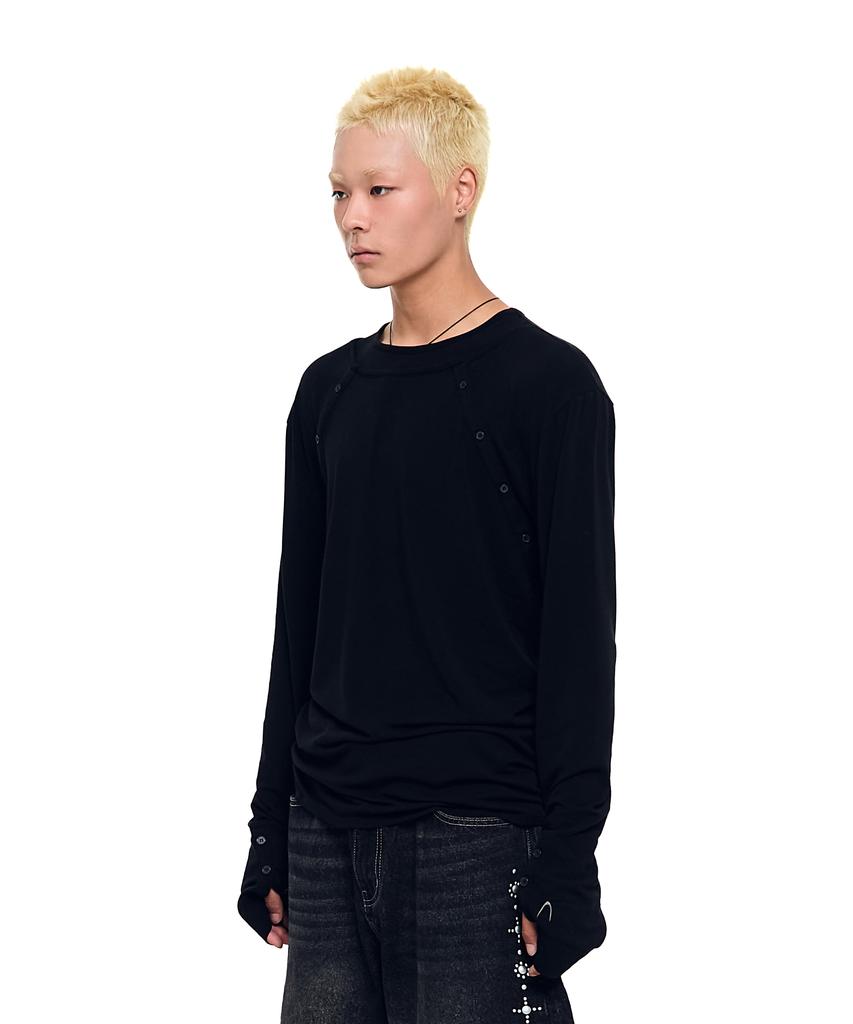 AAKAM Layered Long Sleeve (Black)