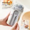 Double-Layer Portable Salad & Yogurt Fresh-Keeping Cup with Spoon & Sauce Box