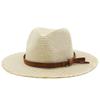 Spring and summer new outdoor travel sunshade burr edge jazz straw hat men and women sun protection big eaves hat