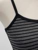 Y2k Striped Tank Top Women Backless Square Neck Crop Tops Going Out Sleeveless Spaghetti Strap Vest Vintage Camisole Streetwear