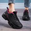 Sneakers Women Shoes Breathable Casual Flat Lace Up Black Chunky Sneakers Non-slip Walking Platform Shoes