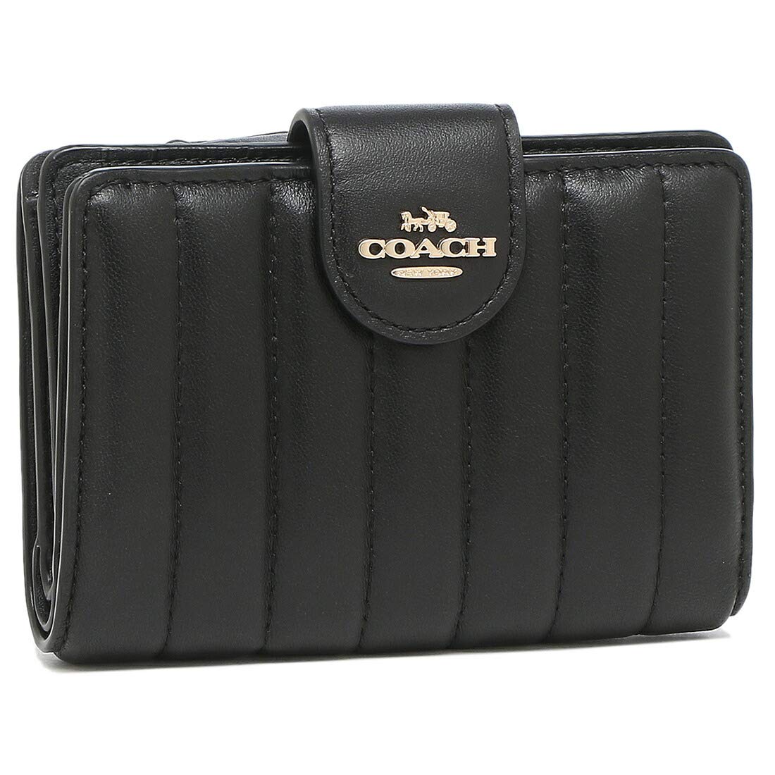 

Outlet Bifold Wallet Quilted Black C3454 IMBLK [Coach] Women s [Item]