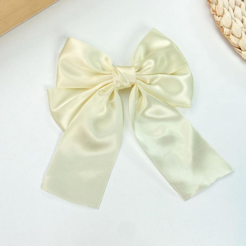 New Large Satin Layered Bows Hair Clip Ribbon Silky Bowknot Hairpin Barrettes Hair Accessories for Women Girl
