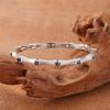 Natural Sapphire Bracelet S925 Sterling Silver Color Treasure Bracelet Women'S Brushed Craft Light Luxury Jewelry