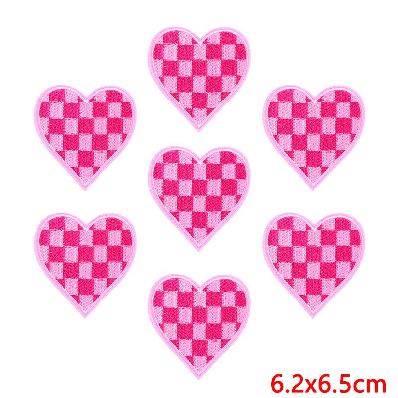 10PCS Wholesale Pink Bow Crown Lips Embroidery Patches For Clothing DIY Thermoadhesive Patches On Clothes Iron On Patch Backpack