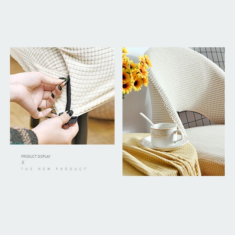 1/2/4/6Pc Curved Chair Cover Hollow Back Jacquard Arc Armchair Covers Dining Chair Covers Spandex Home Bar Hotel House De Chaise