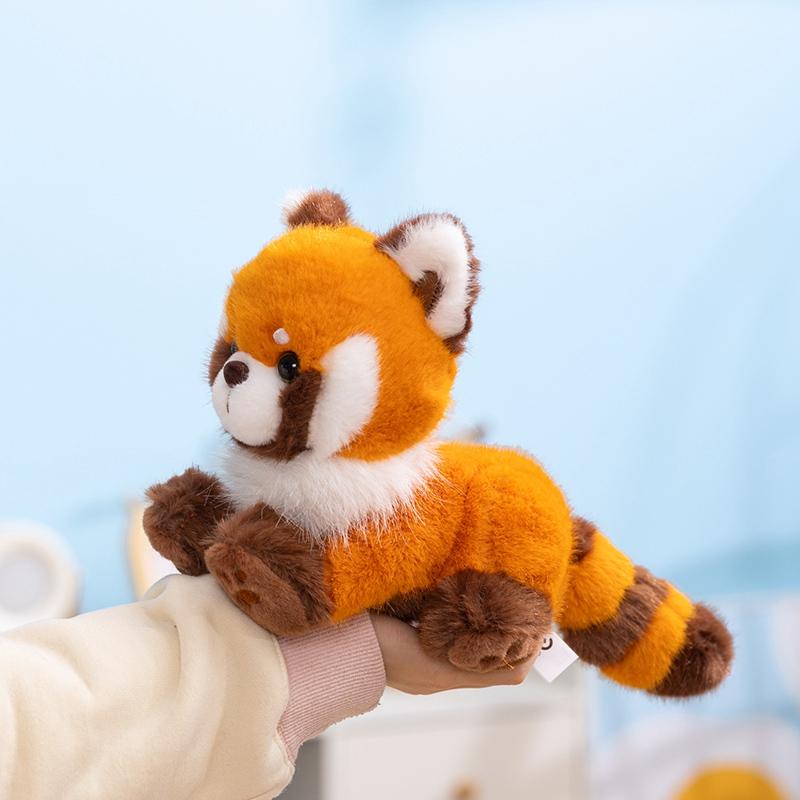 20/30cm Fluffy and Cute Simulation Lying-Down Small Animal Plush Toy Red Panda Fox Border Collie Dog Plushies Soft Toys