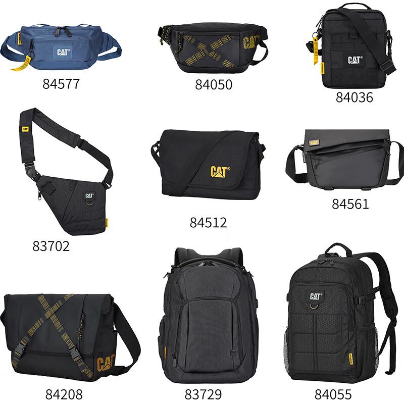 CAT Schulter-Crossbody-Tasche, Laptoptasche, 15/16 Zoll Aktentasche für Herren, Schwarz, 83607