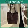 Spring Fashion Large Capacity Tote Bag For Women Street Style Grid Pattern Shoulder Bag
