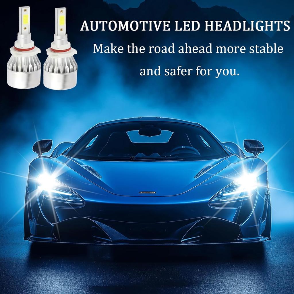Vvag 2PCS 9005/HB3 LED Bulbs For Automotive, 3800LM 6000K Car LED Headlight Bulb, Universal High Beam And Low Beam Car Accessories, Plug & Play