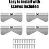 4 Pcs Gutter Downpipe Extension Hinge, Gutter Extension Hinge Downspout Extension Flip-Up Hinge Easy DIY Installation On Any Size Rectangle or Square