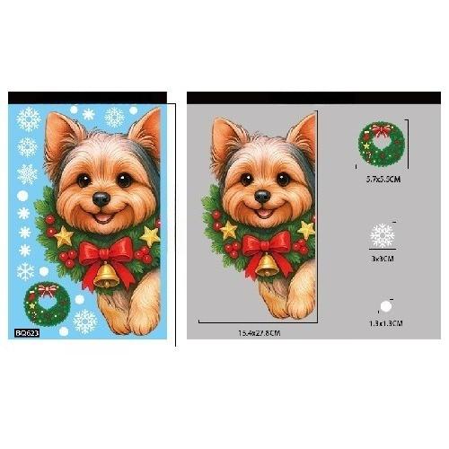 New Christmas Party Decoration Creative Bells, Reindeer, Santa Claus, Electrostatic Stickers, Snowflakes, Snowmen, Glass Stickers