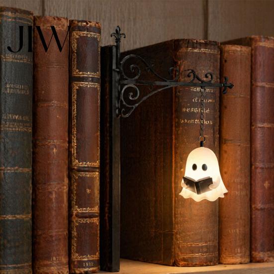 Literary Space Lighting Ghost Bookshelf Light, Decorative Retro Lantern for Library Decor, Warm LED Light Reading Lamp Book Lovers, Gothic Fantasy