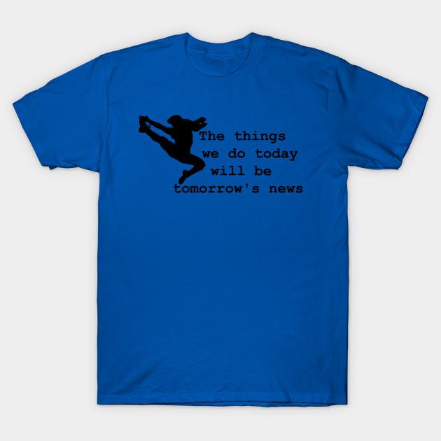 

Men Black Print T-shirt Tomorrow S News No-Cut Transfer Paper Print Cotton Tshirt 4XL королевский синий