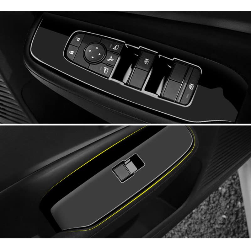 TANGDUTUTU ABS Resin Power Window Switch Covers for Nissan Note E13 2020 and later Piano Black 4-Piece (December models) - (NOTE-BLSJB)