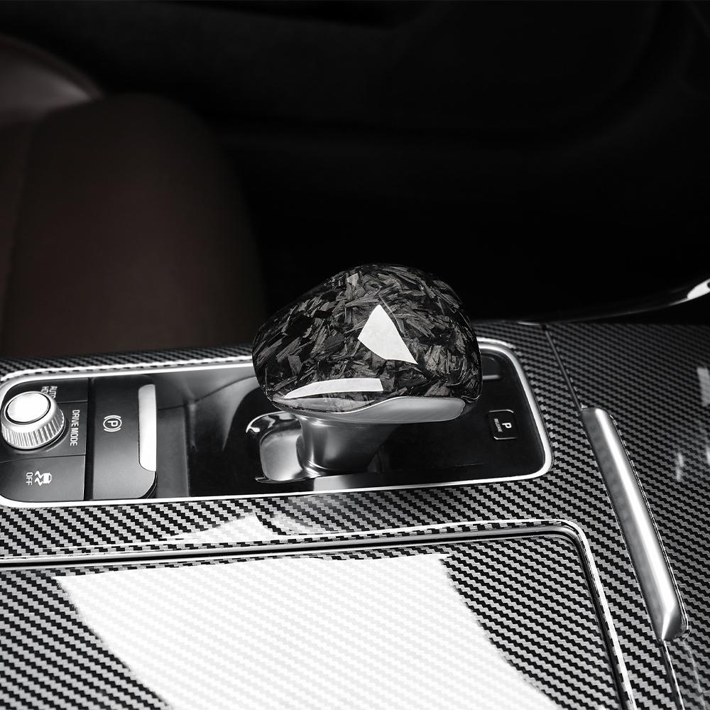 Real Carbon Fiber Car Knob Protector Auto Shift Gear Cover Trim For Kia Stinger 2018  2019 2020 2026 2026