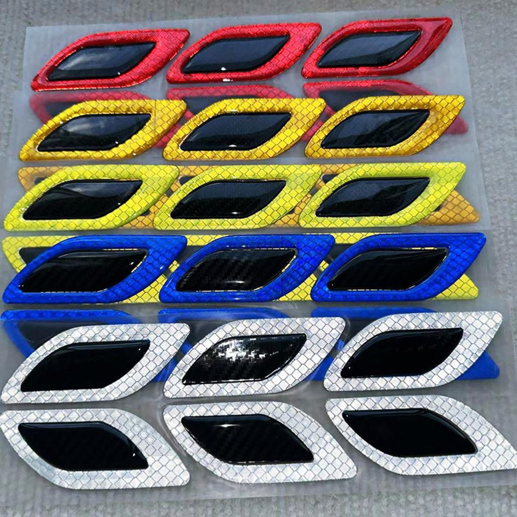 Adesivi 3D in Resina Epossidica Fatti a Mano con Forte Adesivo Nastro Riflettente Molto Luminoso 6pz per Prevenzione Graffi Carrozzeria Auto