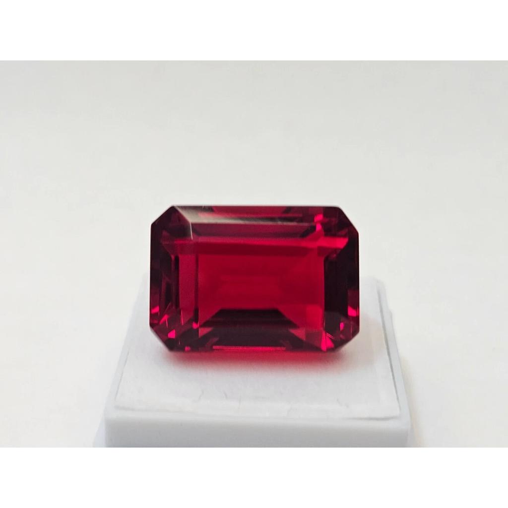 28+ Ct Natural Red Ruby For Making Emerald Cut Fabulous Certified Gemstone