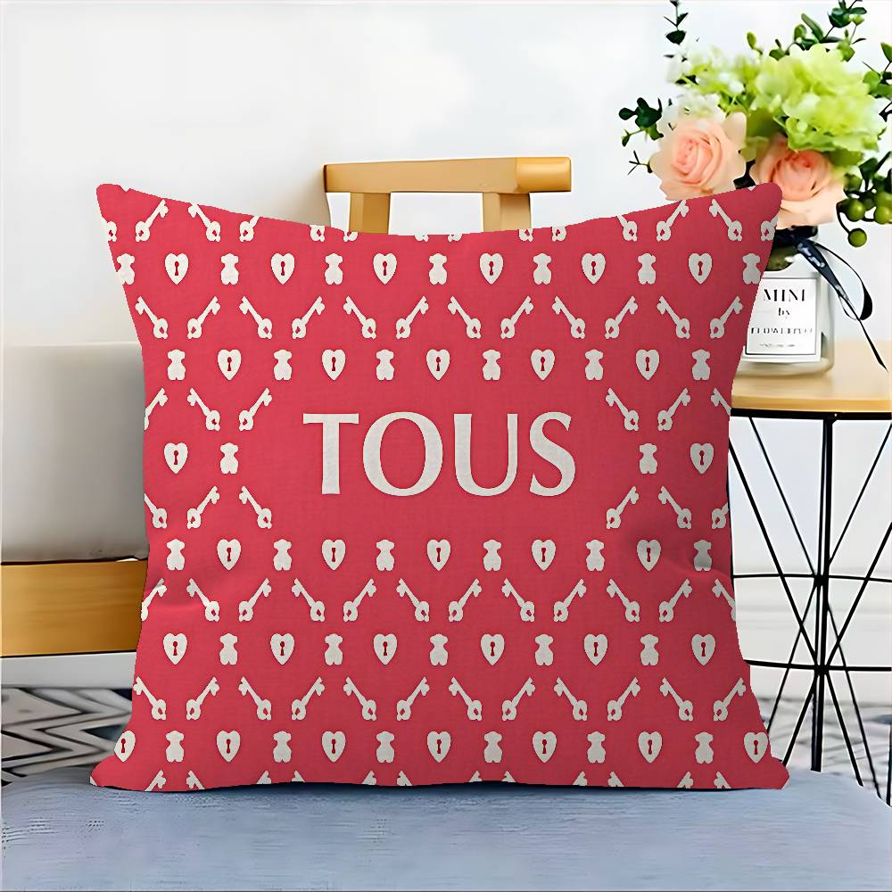 Cute T-TOUSes Bear Pillow Cushion Cover Pillowcase Living Room Sofa Home Decor Customized