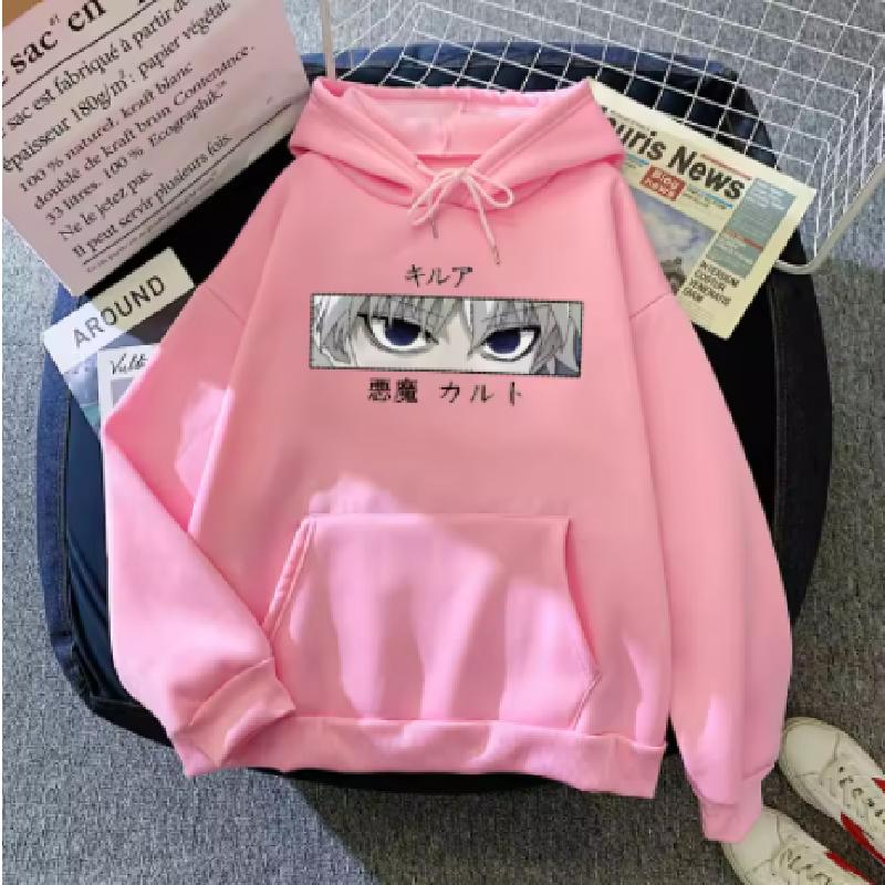 Cute Women Hoodies Hunter X Hunter Men Women Pullovers Homewear Sweatshirts Killua Zoldyck Hisoka Anime Hoody Streetwear Tops