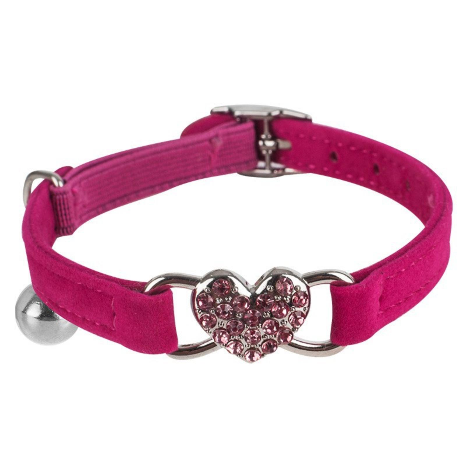 

Heart-shaped Flocked Rhinestone Collar Pet Supplies One Size