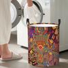 Huichol Mexican Heritage Foldable Laundry Baskets Dirty Clothes Sundries Storage Basket Home Organizer Hamper
