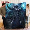 Death Knight 2D Flat Pattern Flannel Blanket High quality All Seasons Warmth and Comfort Perfect for Christmas Gifts.MMT0918110