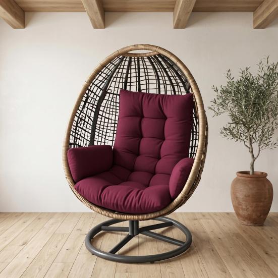 Egg Chair Cushion Waterproof Hammock Chair Cushion Outdoor Indoor Hanging Chair Cushion Replacement for Garden Yard Swing Chair