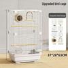 Deluxe Horizontal Wire Parrot Cage for Budgerigars - Anti-Splash Design