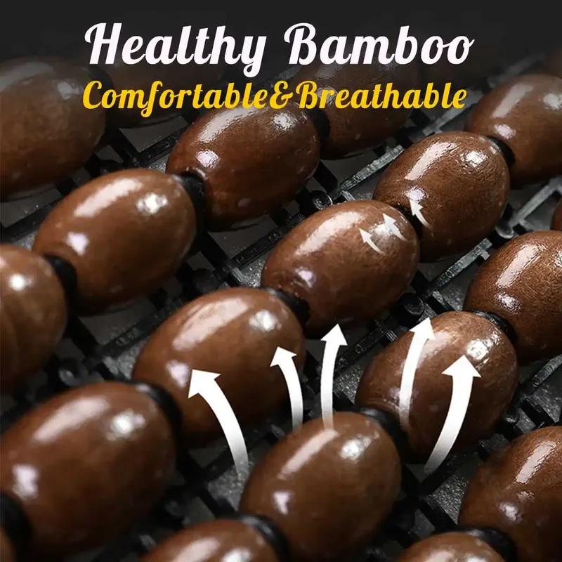 Univerzální potahy na autosedačky Prodyšné letní chladící korálky Kůže + Bambus Auto Chránič předního sedadla