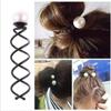 4pcs Women Fashion Hair Pins Spin Hair Accessory Hair Barrette Big Pearl Screw Clip Twist