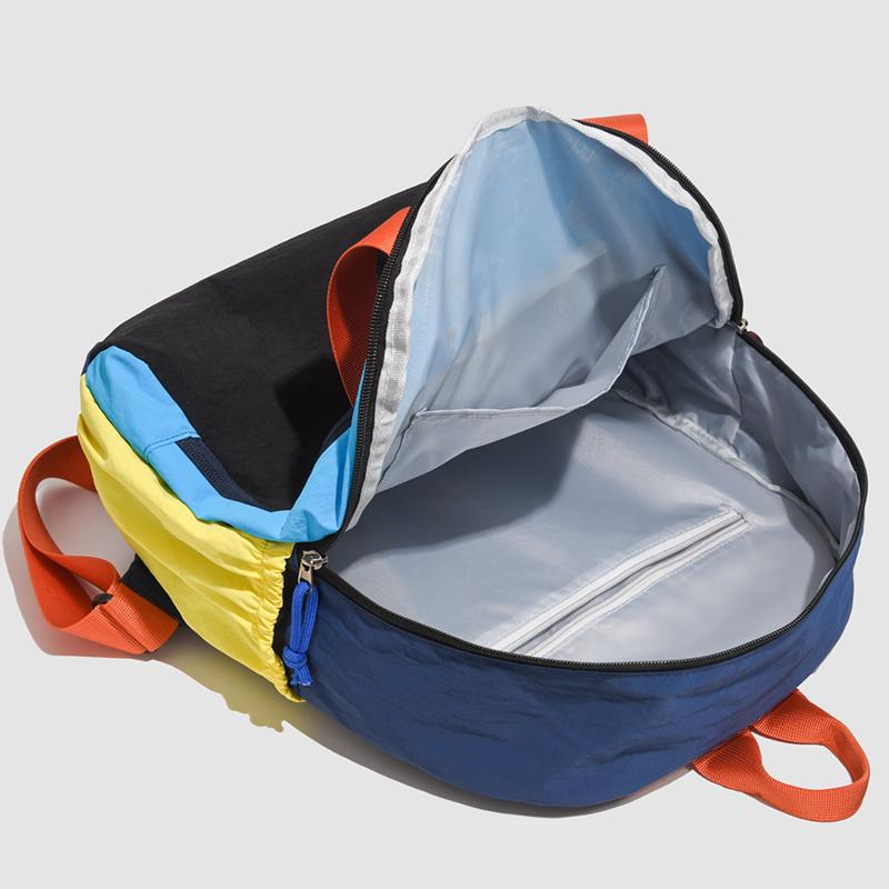 Lightweight Backpack Women's Color Block Shoulder Bag Multi-Function Commuter Crossbody Bag