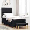 Box Spring Bed with Cushions Black 200 x 100 cm Fabric
