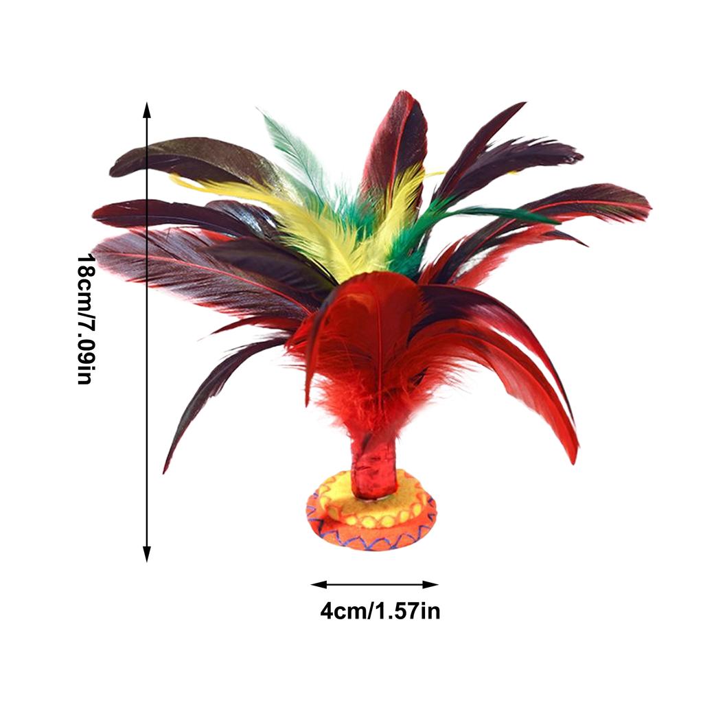 Chiński Jianzi Odporny na zużycie Piórko z kurczaka Przenośny do kopania stopą i kręcenia ręką Piórko Zabawka do gry na zewnątrz
