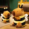 Cute Bee Capybara Plush Toy Ultra Soft Stuffed Animal Honeycomb Capy For Kids Birthday Gifts Home Decor