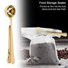 2 in 1 Multifunctional Coffee Spoon Stainless Steel Scoop with Sling Clamp Clip