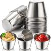 Reusable Sauce Cups Stainless Steel Serving Containers Durable Dipping Bowls Home Restaurant Use